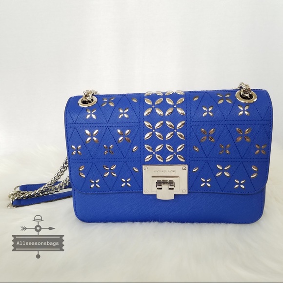 Michael Kors Tina Medium Shoulder Flap Leather Bag - Picture 2 of 7